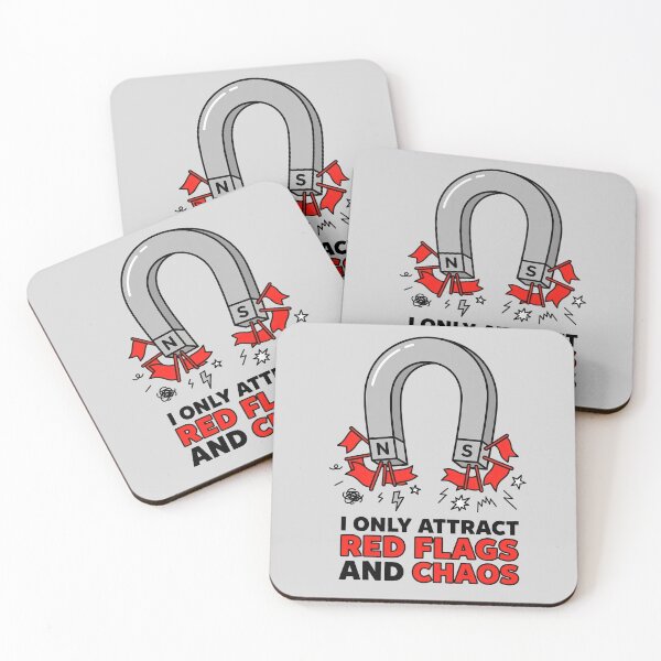 Item preview, I Only Attract Red Flags And Chaos Magnet designed and sold by KeremYurtseven.