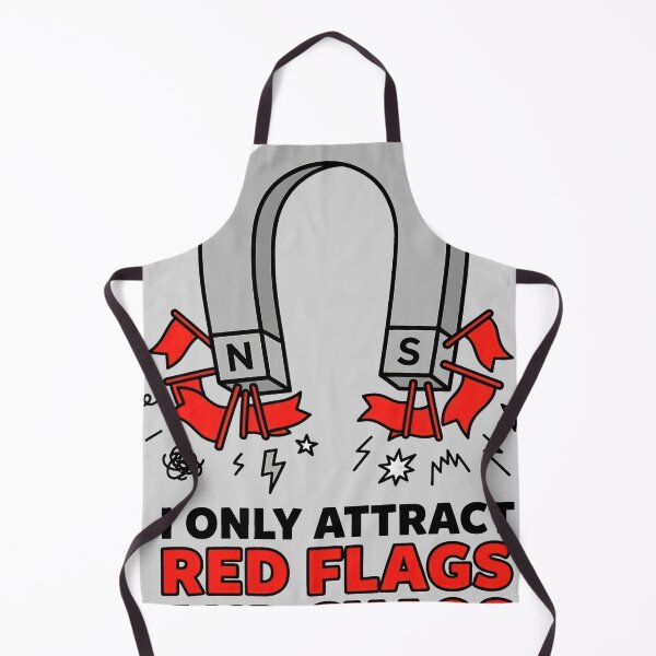 Item preview, I Only Attract Red Flags And Chaos Magnet designed and sold by KeremYurtseven.