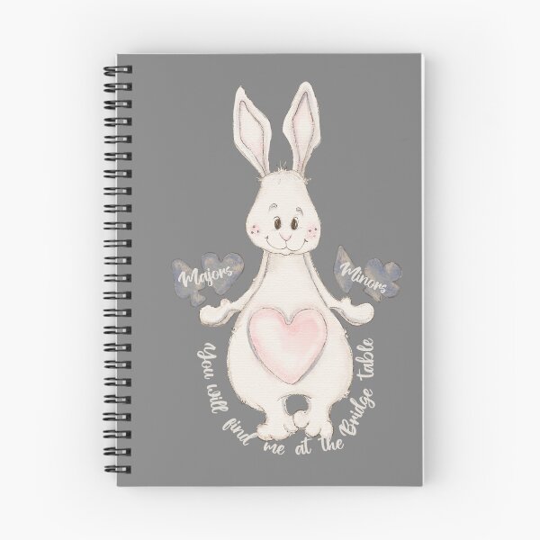 Item preview, Contract Bridge, card game, Bunny cartoon, Majors, Minors designed and sold by DebbieJoyArt.
