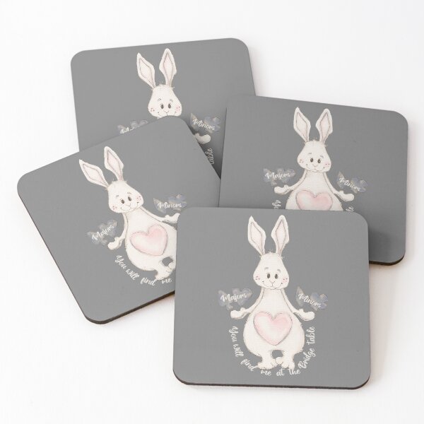Item preview, Contract Bridge, card game, Bunny cartoon, Majors, Minors designed and sold by DebbieJoyArt.