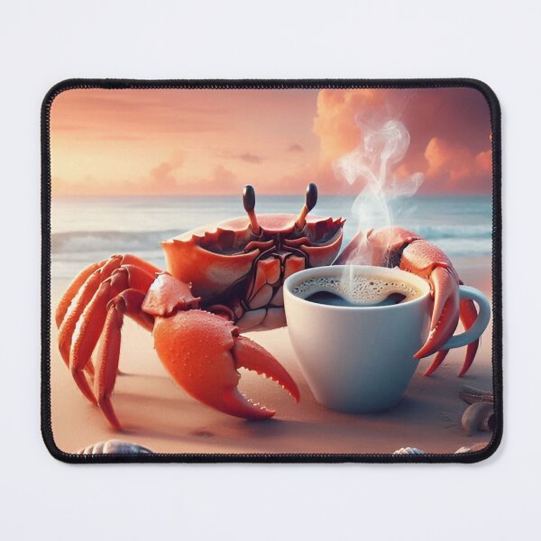 Item preview, Crab Drinking Coffee: “Crab Coffee” designed and sold by The Coffee Critters.