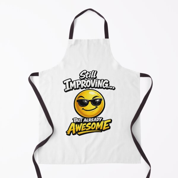 Item preview, Still Improving But Already Awesome Cool Smiley Quote Design designed and sold by Daily Spark Designs.