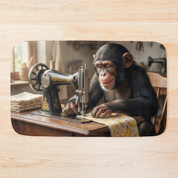 Item preview, Chimpanzee Sews a Pair of Banana Jammies designed and sold by Tridentulus.