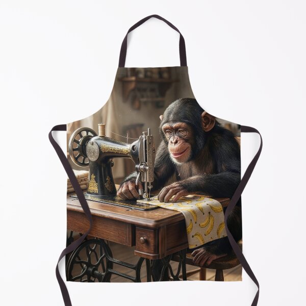 Item preview, Chimpanzee Sews a Pair of Banana Jammies designed and sold by Tridentulus.