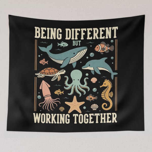 Item preview, Sea Life Unity: Being Different But Working Together designed and sold by TshirtsOnline-.