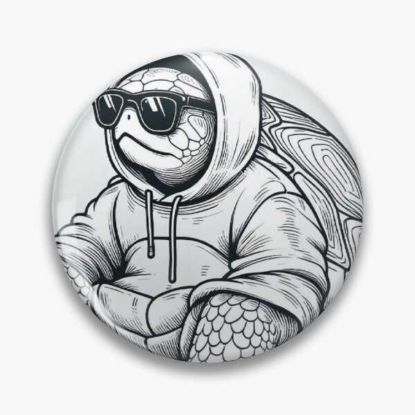 Item preview, Cool Turtle in Hoodie – Slow But Cool Funny Minimalist Design designed and sold by Mitaudesign.