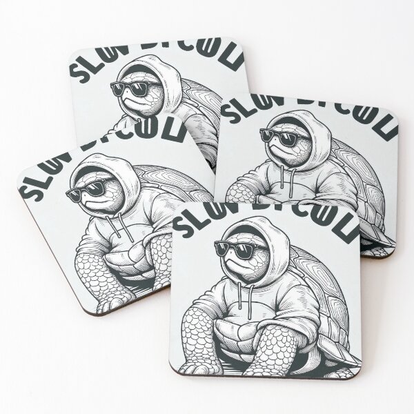 Item preview, Cool Turtle in Hoodie – Slow But Cool Funny Minimalist Design designed and sold by Mitaudesign.