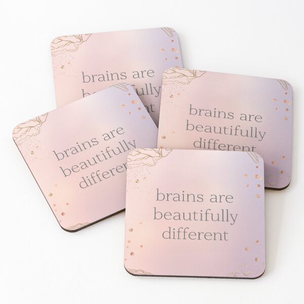 Item preview, Beautifully Different Brains | Neurodiversity Pride Quote designed and sold by YvkafromPoland.