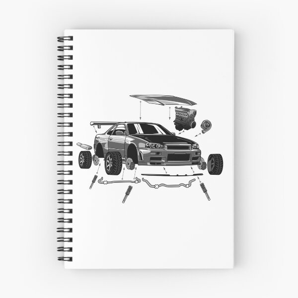 Item preview, JDM Skyline Exploded View designed and sold by MKDSN.