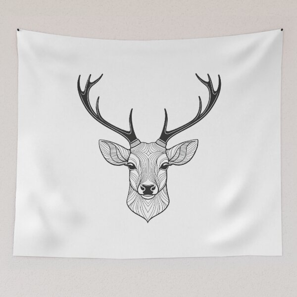Item preview, Minimal Line Art Deer – Elegant Nature Aesthetic Design - 1 designed and sold by RELAX STATION.