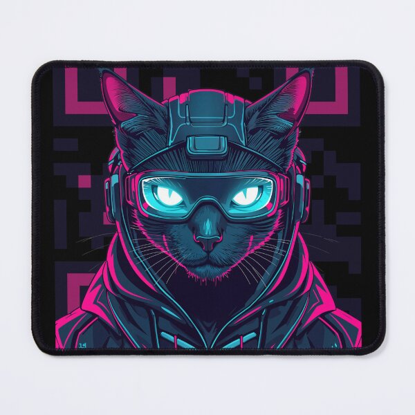 Item preview, Cyberpunk Cat Neon Hacker Design designed and sold by ShawonDesigns.