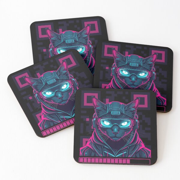 Item preview, Cyberpunk Cat Neon Hacker Design designed and sold by ShawonDesigns.