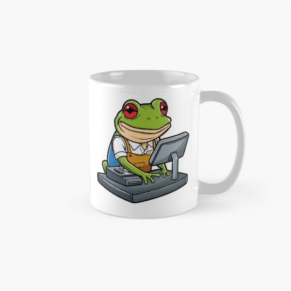 Item preview, Funny Frog Cashier – Cute Retail Worker Meme Design designed and sold by CreativeNest88.