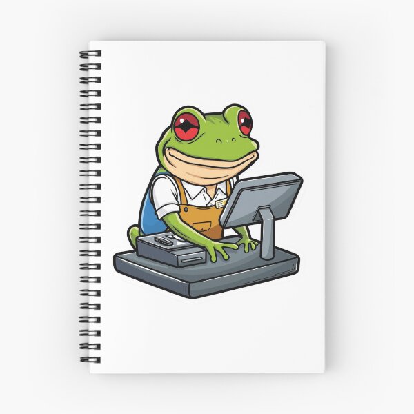 Item preview, Funny Frog Cashier – Cute Retail Worker Meme Design designed and sold by CreativeNest88.