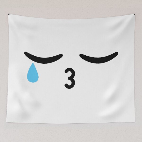 Item preview, Cute kawaii kissing crying face designed and sold by BlushyPrint.