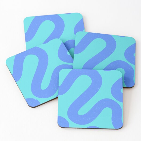 Item preview, Feeling Groovy Pattern in Blue & Aqua   designed and sold by Ink & Print Store .