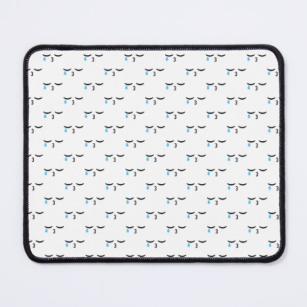 Item preview, Cute kawaii kissing crying face pattern designed and sold by BlushyPrint.