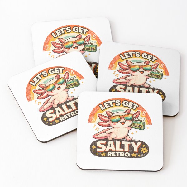 Item preview, Let’s Get Salty Retro Axolotl designed and sold by RetroPop23.