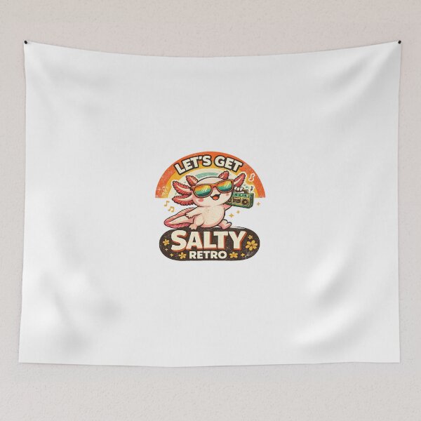 Item preview, Let’s Get Salty Retro Axolotl designed and sold by RetroPop23.