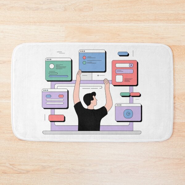 Item preview, Man Building Online Store From 0 to Success Ecommerce Design designed and sold by YounexxART.