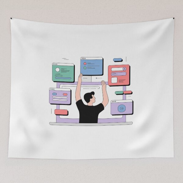 Item preview, Man Building Online Store From 0 to Success Ecommerce Design designed and sold by YounexxART.