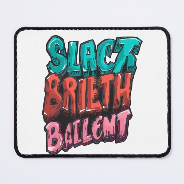 Item preview, SLACZ BRIETH BALLENT – Colorful Graffiti Typography designed and sold by Joyfulfabric.