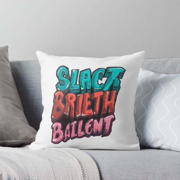 Item preview, SLACZ BRIETH BALLENT – Colorful Graffiti Typography designed and sold by Joyfulfabric.
