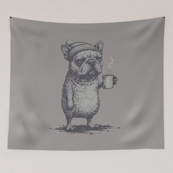 Item preview, Grumpy French Bulldog Coffee Lover Funny Morning Mood Graphic designed and sold by JerdbordinShop.