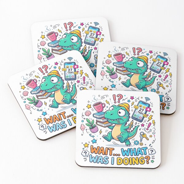 Item preview, ADHD Rex - Wait What Was I Doing Confused Dinosaur Sticker designed and sold by WowDezign.