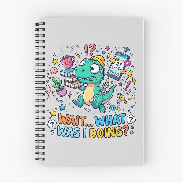 Item preview, ADHD Rex - Wait What Was I Doing Confused Dinosaur Sticker designed and sold by WowDezign.