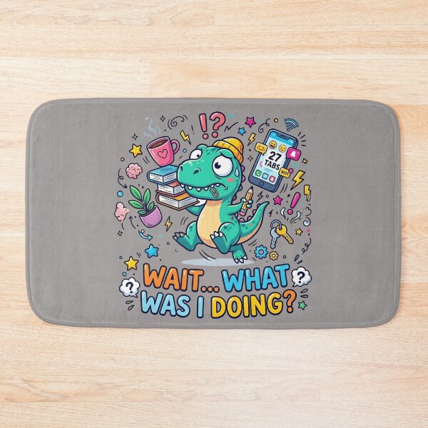 Item preview, ADHD Rex - Wait What Was I Doing Confused Dinosaur Sticker designed and sold by WowDezign.