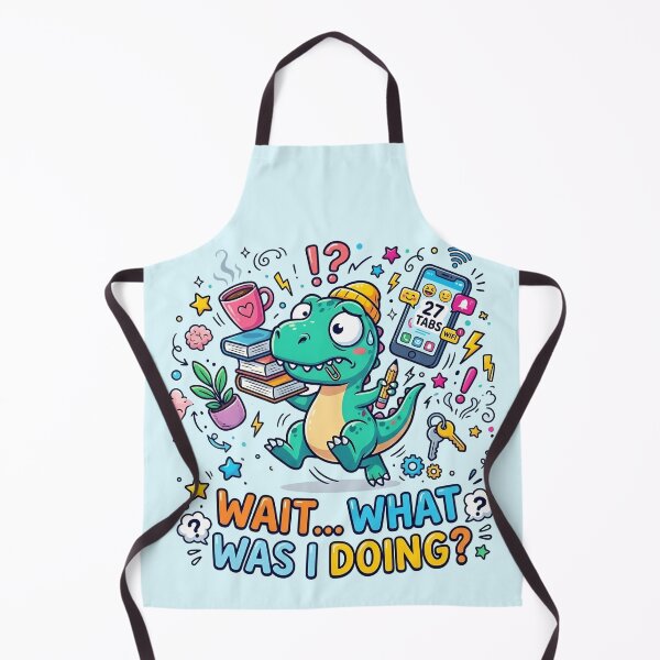 Item preview, ADHD Rex - Wait What Was I Doing Confused Dinosaur Sticker designed and sold by WowDezign.