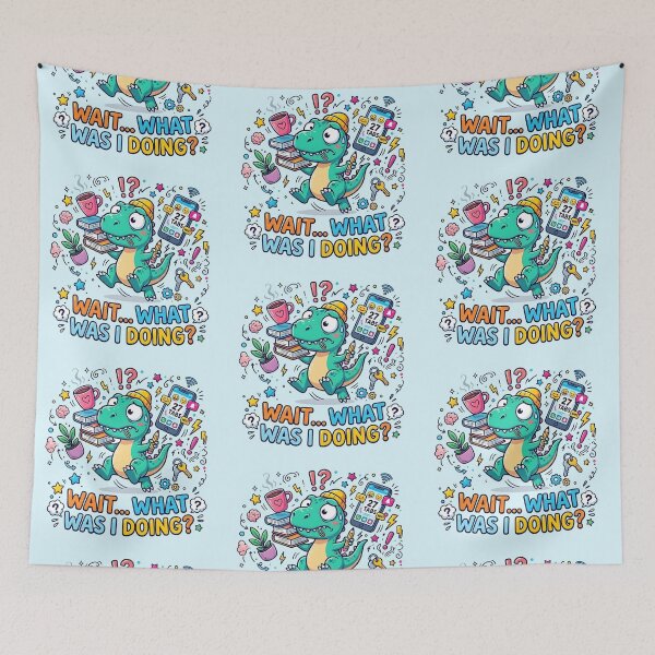 Item preview, ADHD Rex - Wait What Was I Doing Confused Dinosaur Sticker designed and sold by WowDezign.