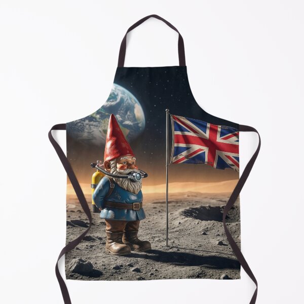 Item preview, Gnome Plants British Flag on the Moon designed and sold by Tridentulus.