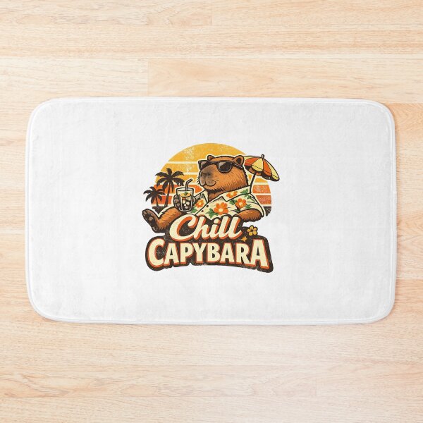 Item preview, Chill Capybara Retro Summer Vibes designed and sold by RetroPop23.