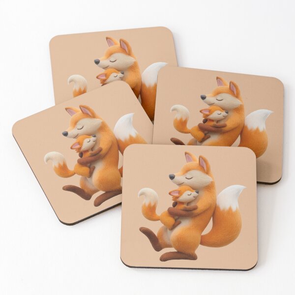 Item preview, Mama Fox Hug – Abrazo mamá y pequeño zorrito designed and sold by Kokoristudio.