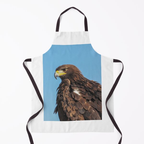 Item preview, Majestic Brown Eagle Portrait With Detailed Feathers And Sharp Beak Against Clear Blue Sky designed and sold by Nmallia.