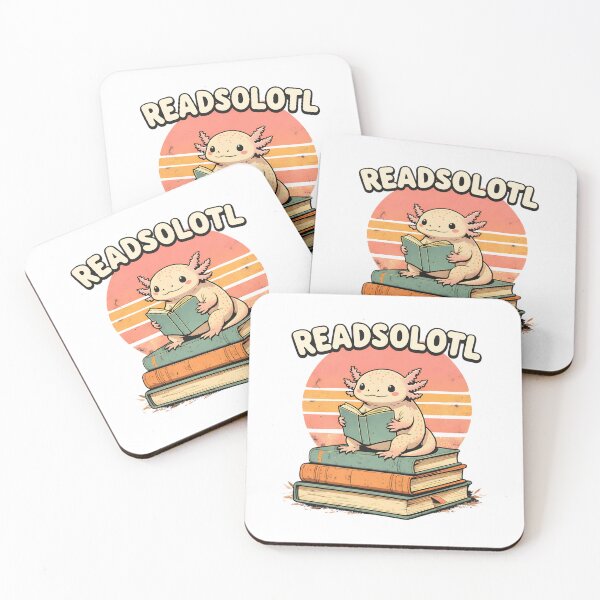 Item preview, Readsolotl Cute Axolotl Reading Book designed and sold by LunaMagicStudio.