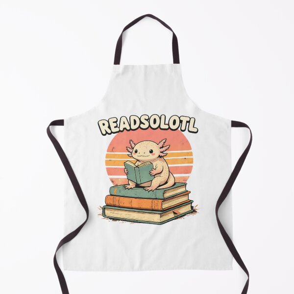 Item preview, Readsolotl Cute Axolotl Reading Book designed and sold by LunaMagicStudio.