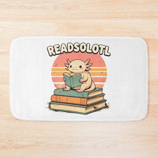 Item preview, Readsolotl Cute Axolotl Reading Book designed and sold by LunaMagicStudio.