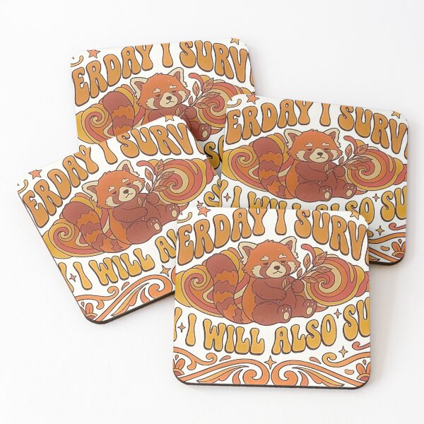 Item preview, Red Panda - Yesterday I survived Today I Will Also Survive designed and sold by Luminiji.