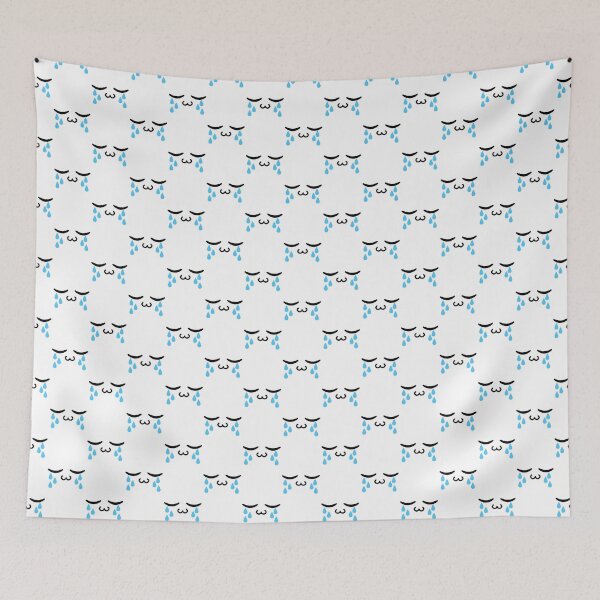 Item preview, Cute kawaii owo crying face pattern designed and sold by BlushyPrint.