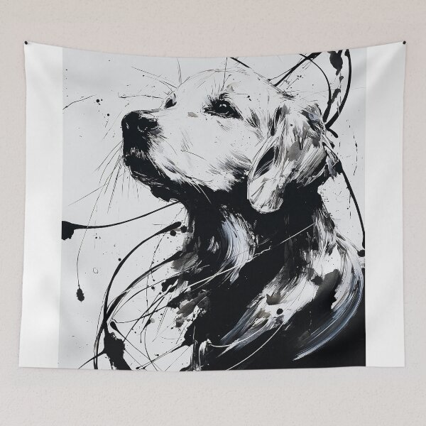Item preview, Abstract Portrait of a Golden Retriever designed and sold by lautir.
