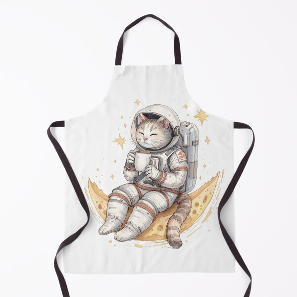 Item preview, Cute Astronaut Cat Drinking Coffee on the Moon designed and sold by INDEEDME.