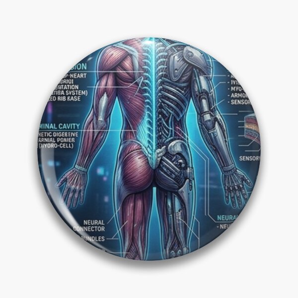 Item preview, cyber punk mechanical anatomy poster designed and sold by helderpoeta.