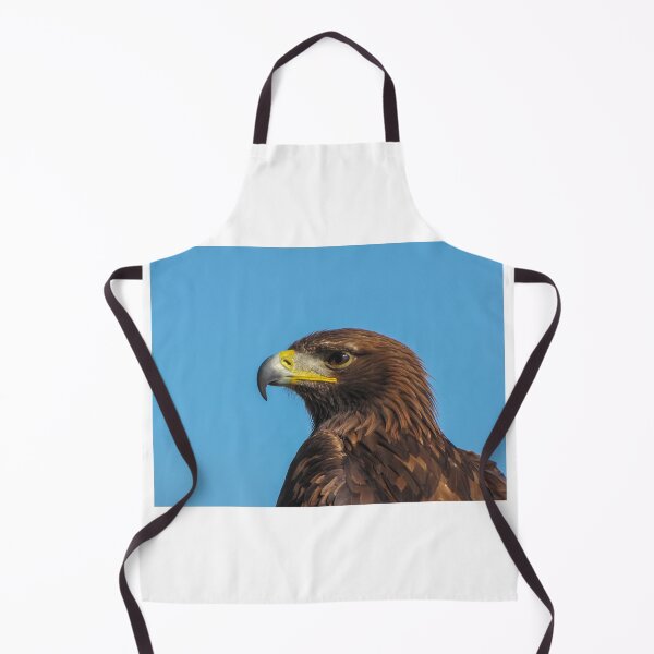 Item preview, Majestic Brown Eagle Portrait With Detailed Feathers And Sharp Beak Against Clear Blue Sky designed and sold by Nmallia.
