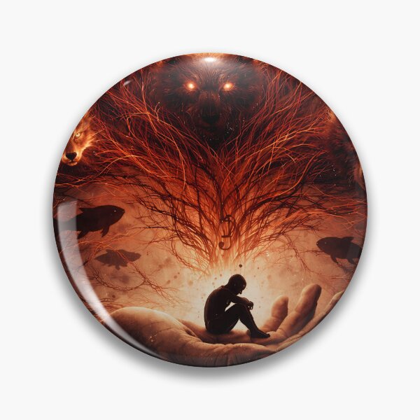Item preview, Inner Demons Emerging from Within – Dark Psychological Surreal Art designed and sold by KnitOfShadoF.