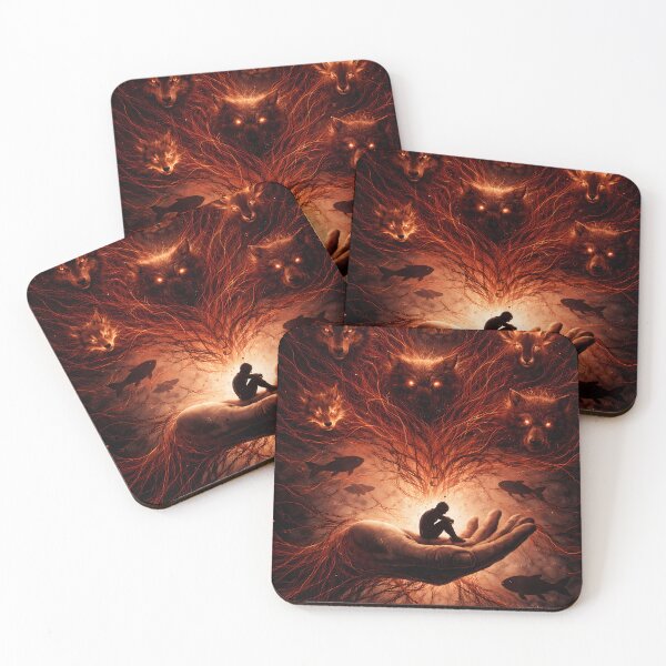Item preview, Inner Demons Emerging from Within – Dark Psychological Surreal Art designed and sold by KnitOfShadoF.