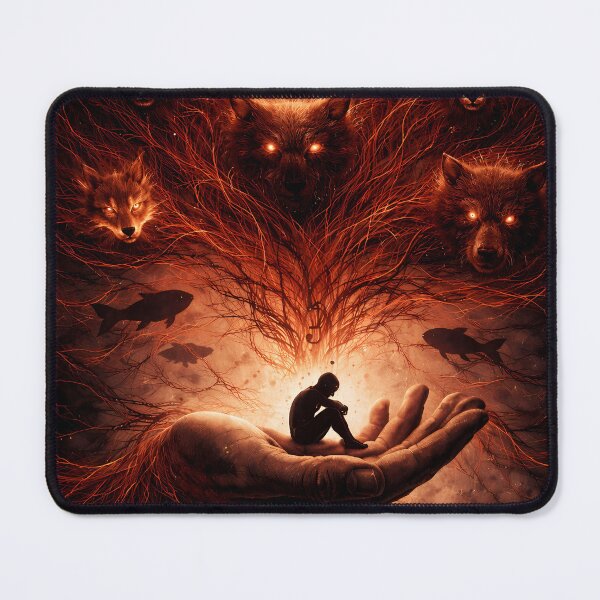 Item preview, Inner Demons Emerging from Within – Dark Psychological Surreal Art designed and sold by KnitOfShadoF.