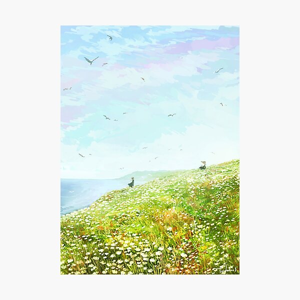 Flowers blooming in the sea Photographic Print
